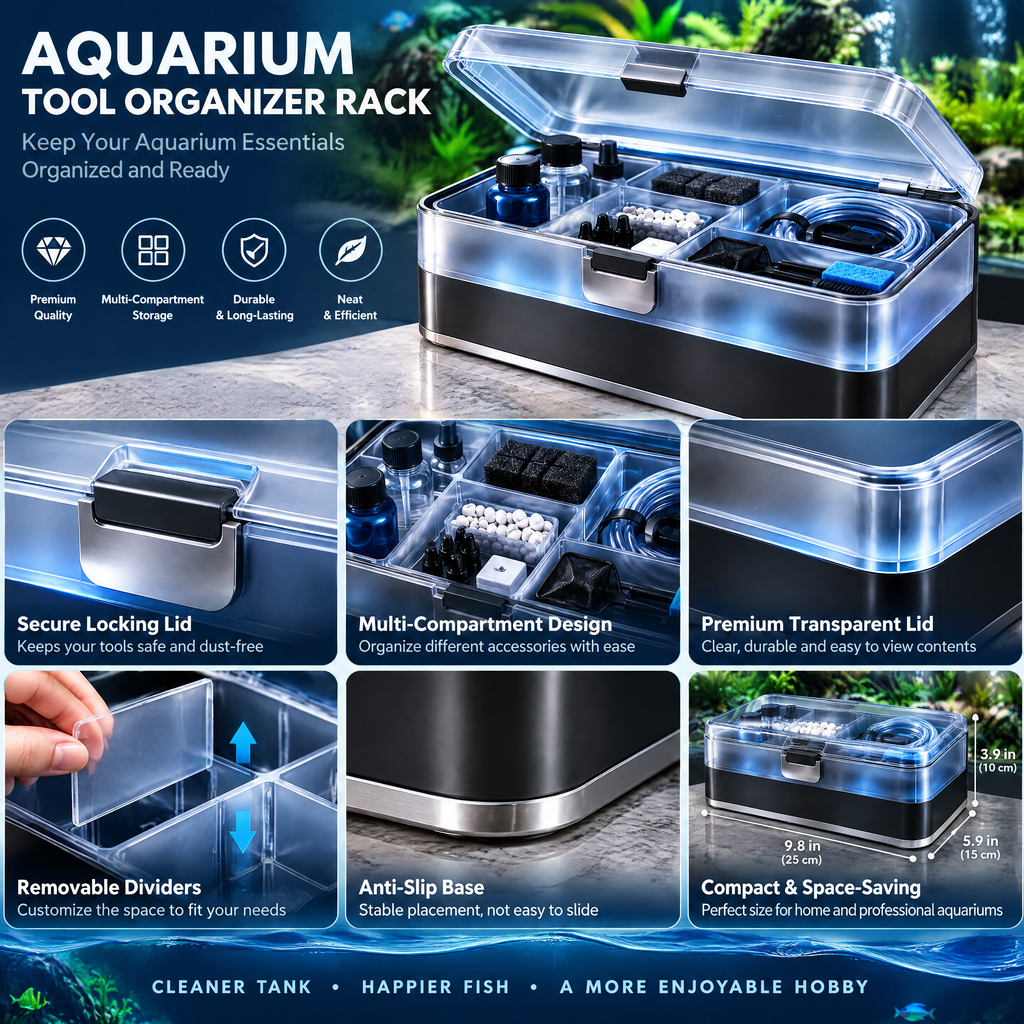 belvynna Aquarium Tool Organizer Rack