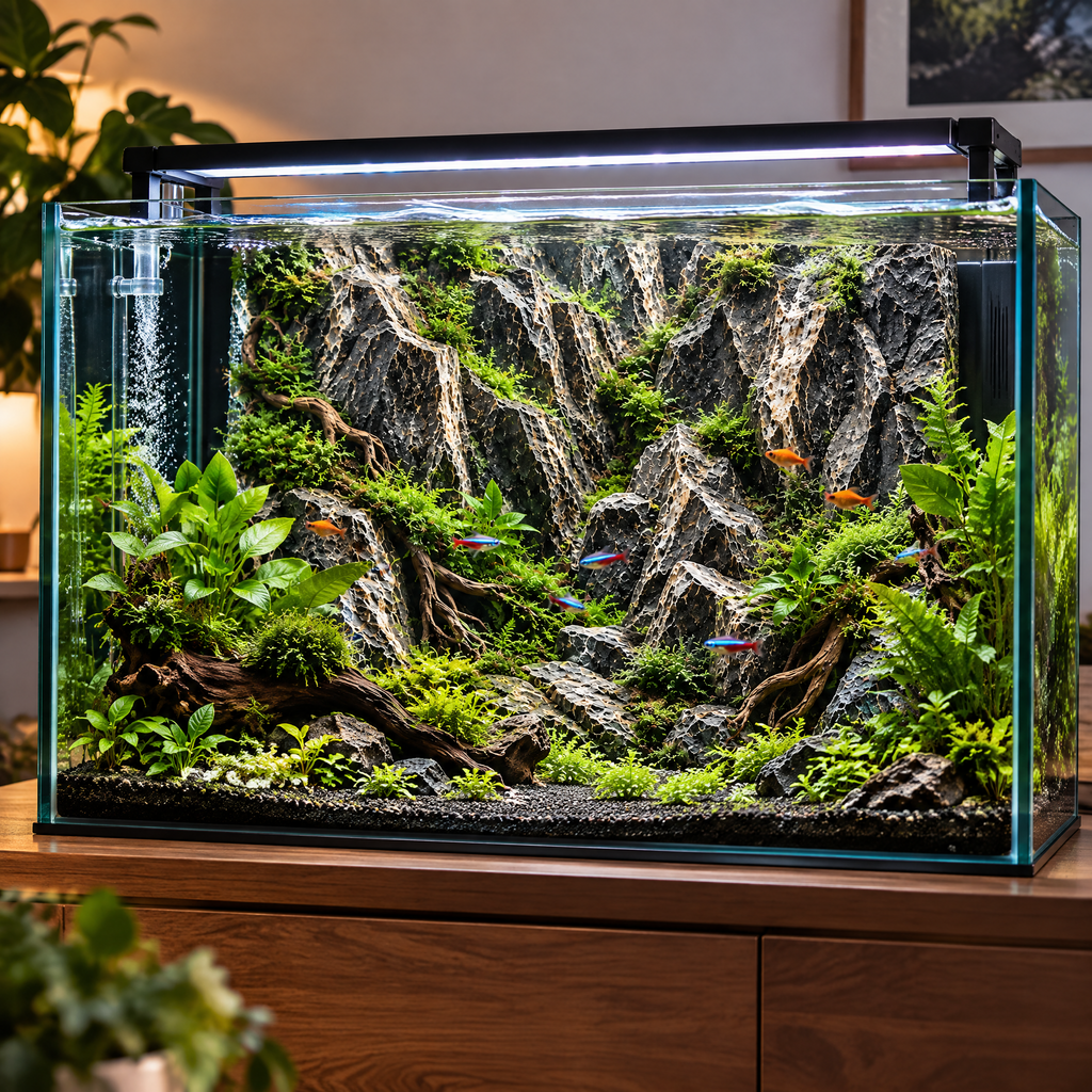 belvynna Aquarium Background Landscape Panel