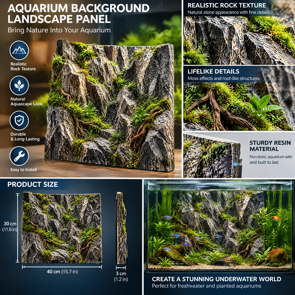 belvynna Aquarium Background Landscape Panel