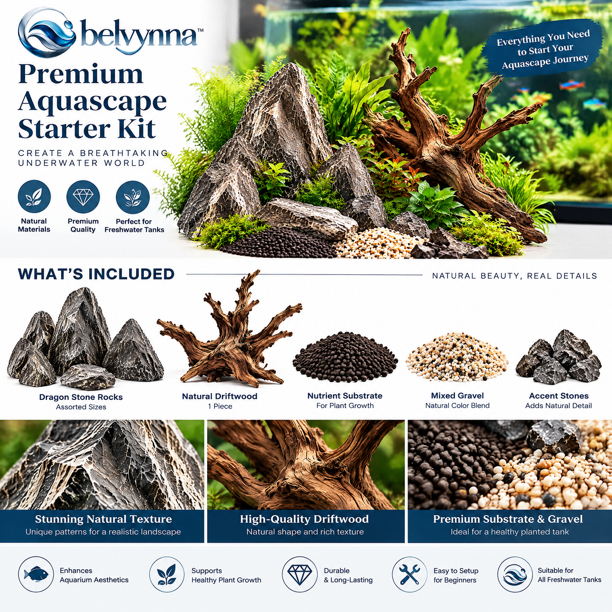 belvynna Premium Aquascape Starter Kit