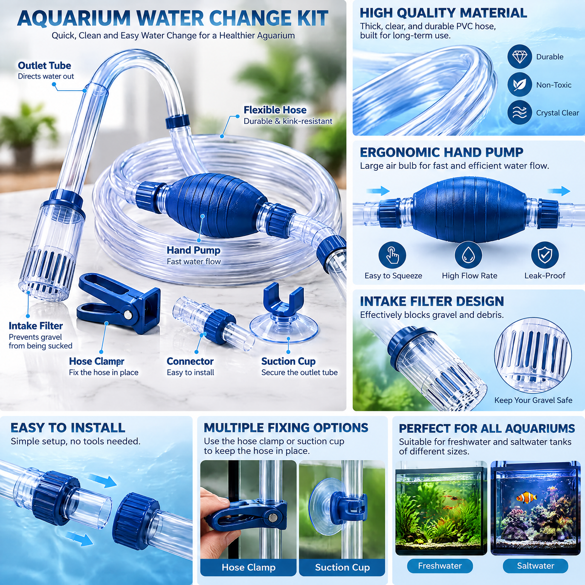 belvynna Aquarium Water Change Kit